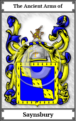 Saynsbury Family Crest Download (JPG)  Book Plated - 150 DPI