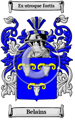 Belains Family Crest/Coat of Arms