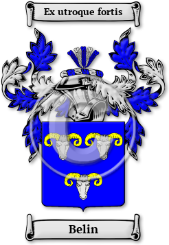 Belin Family Crest Download (jpg) Legacy Series - 150 DPI