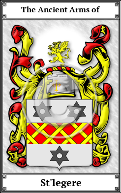 St'legere Family Crest Download (JPG)  Book Plated - 150 DPI
