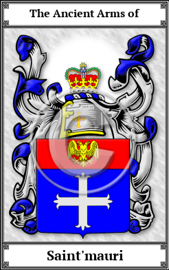 Saint'mauri Family Crest Download (JPG) Book Plated - 600 DPI