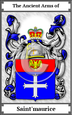 Saint'maurice Family Crest Download (JPG) Book Plated - 600 DPI