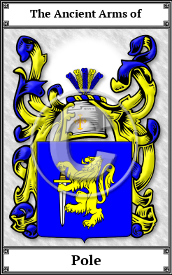Pole Family Crest Download (JPG)  Book Plated - 150 DPI