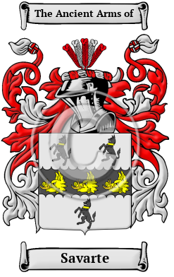 Savarte Family Crest/Coat of Arms