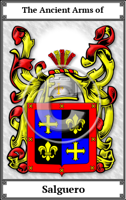 Salguero Family Crest Download (JPG)  Book Plated - 150 DPI