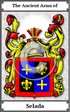 Selada Family Crest Download (JPG)  Book Plated - 150 DPI