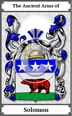 Solomon Family Crest Download (JPG)  Book Plated - 150 DPI