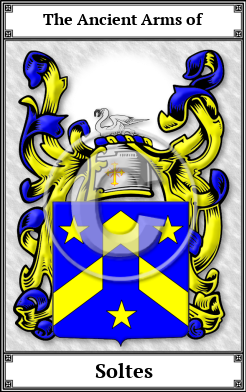 Soltes Family Crest Download (JPG)  Book Plated - 150 DPI