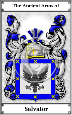 Salvator Family Crest Download (JPG) Book Plated - 600 DPI
