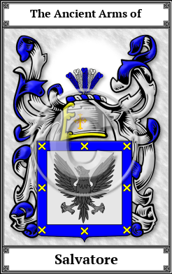 Salvatore Family Crest Download (JPG)  Book Plated - 150 DPI