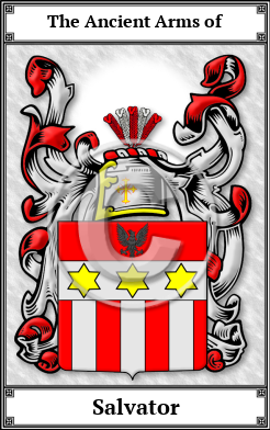 Salvator Family Crest Download (JPG)  Book Plated - 150 DPI