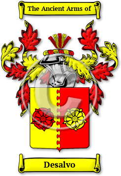 Desalvo Family Crest Download (jpg) Legacy Series - 150 DPI