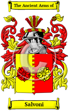 Salvoni Family Crest/Coat of Arms