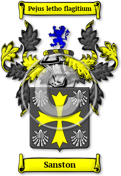 Sanston Family Crest Download (jpg) Legacy Series - 150 DPI