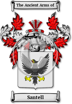 Santell Family Crest Download (jpg) Legacy Series - 150 DPI
