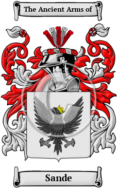 Sande Family Crest/Coat of Arms