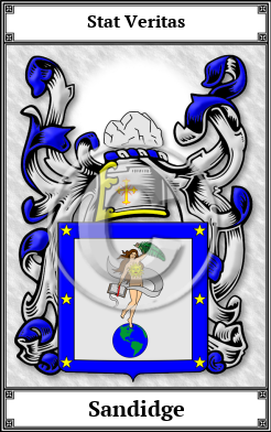 Sandidge Family Crest Download (JPG)  Book Plated - 150 DPI