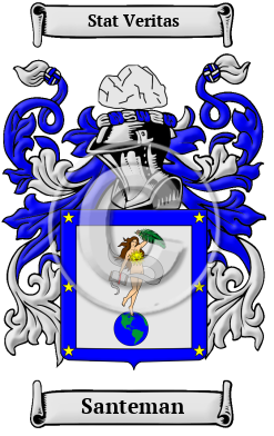 Santeman Family Crest/Coat of Arms