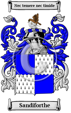 Sandiforthe Family Crest/Coat of Arms