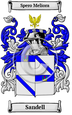 Sandell Family Crest/Coat of Arms