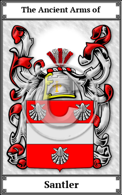 Santler Family Crest Download (JPG)  Book Plated - 150 DPI