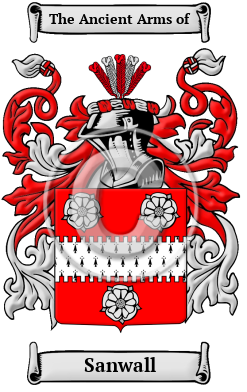 Sanwall Family Crest/Coat of Arms