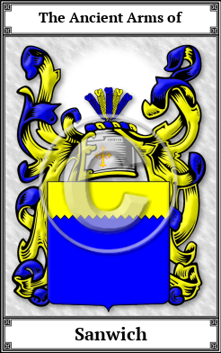 Sanwich Family Crest Download (JPG)  Book Plated - 150 DPI