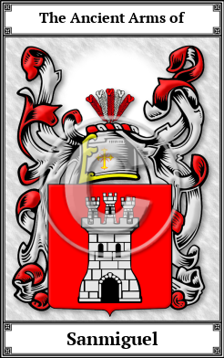 Sanmiguel Family Crest Download (JPG) Book Plated - 600 DPI