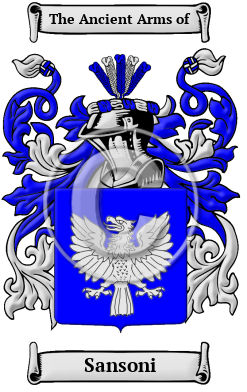 Sansoni Family Crest/Coat of Arms