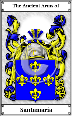 Santamaria Family Crest Download (JPG)  Book Plated - 150 DPI