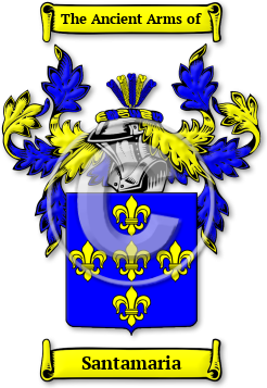 Santamaria Family Crest Download (jpg) Legacy Series - 150 DPI