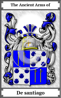 De santiago Family Crest Download (JPG)  Book Plated - 150 DPI