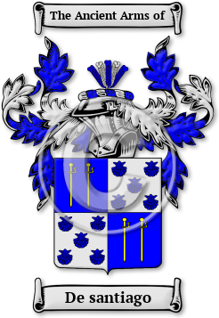 De santiago Family Crest Download (jpg) Legacy Series - 150 DPI