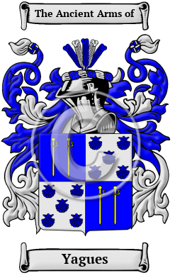 Yagues Family Crest/Coat of Arms