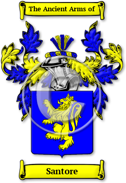 Santore Family Crest Download (jpg) Legacy Series - 150 DPI
