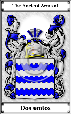 Dos santos Family Crest Download (JPG) Book Plated - 150 DPI
