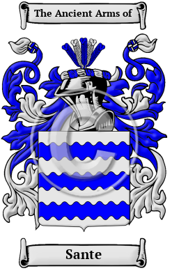 Sante Family Crest/Coat of Arms