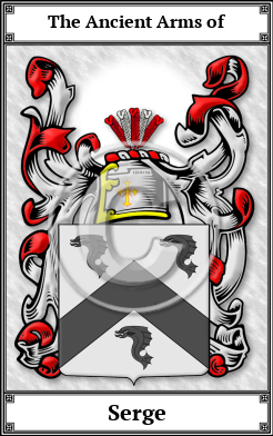 Serge Family Crest Download (JPG) Book Plated - 600 DPI