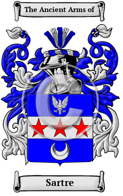 Sartre Family Crest/Coat of Arms