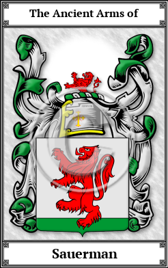 Sauerman Family Crest Download (JPG)  Book Plated - 150 DPI