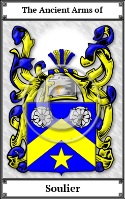 Soulier Family Crest Download (JPG)  Book Plated - 150 DPI