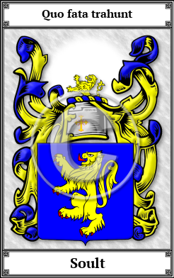 Soult Family Crest Download (JPG)  Book Plated - 150 DPI
