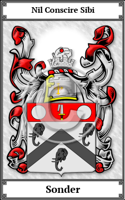Sonder Family Crest Download (JPG)  Book Plated - 150 DPI
