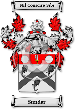 Sunder Family Crest Download (jpg) Legacy Series - 150 DPI
