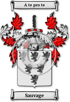 Sauvage Family Crest Download (jpg) Legacy Series - 150 DPI