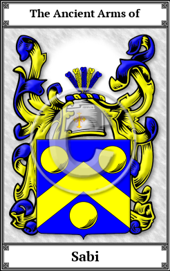 Sabi Family Crest Download (JPG) Book Plated - 300 DPI