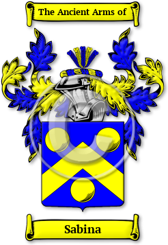 Sabina Family Crest Download (jpg) Legacy Series - 150 DPI