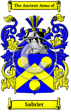 Sabrier Family Crest/Coat of Arms