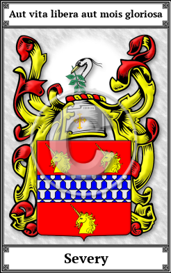 Severy Family Crest Download (JPG)  Book Plated - 150 DPI