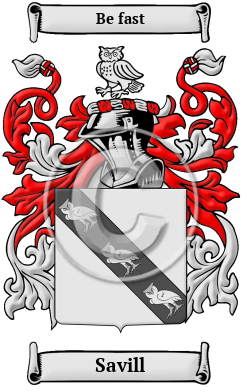 Savill Family Crest/Coat of Arms